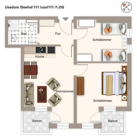 Appartement Seehof Seehof 111 Heringsdorf (Usedom)